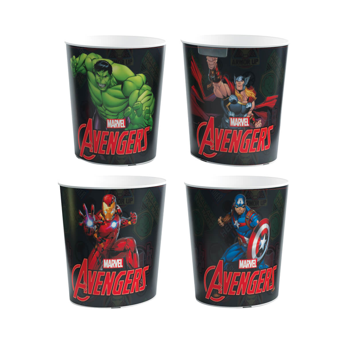 Set x4 vasos Avengers