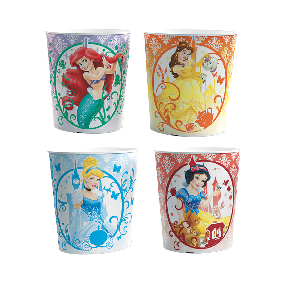 Set x4 vasos Princesas