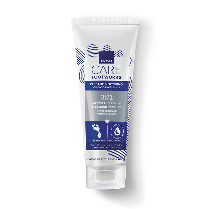 Crema Hidratante Nocturna para Pies Avon Care 80 g