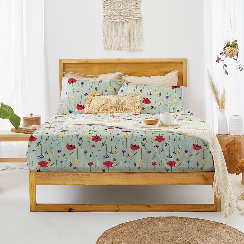 Juego de s&aacute;banas 2 plazas Poppy