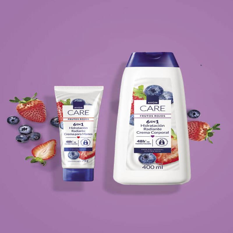 Kit x2 Avon Care - Hidrataci&oacute;n Radiante con aroma a frutos rojos
