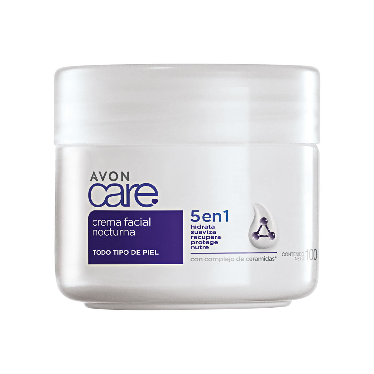 Crema Facial 5 en 1 Noche Avon Care